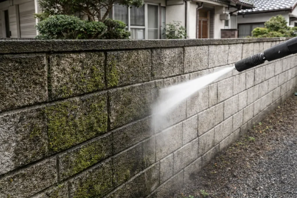 BLASTのサービス②ブロック塀洗浄